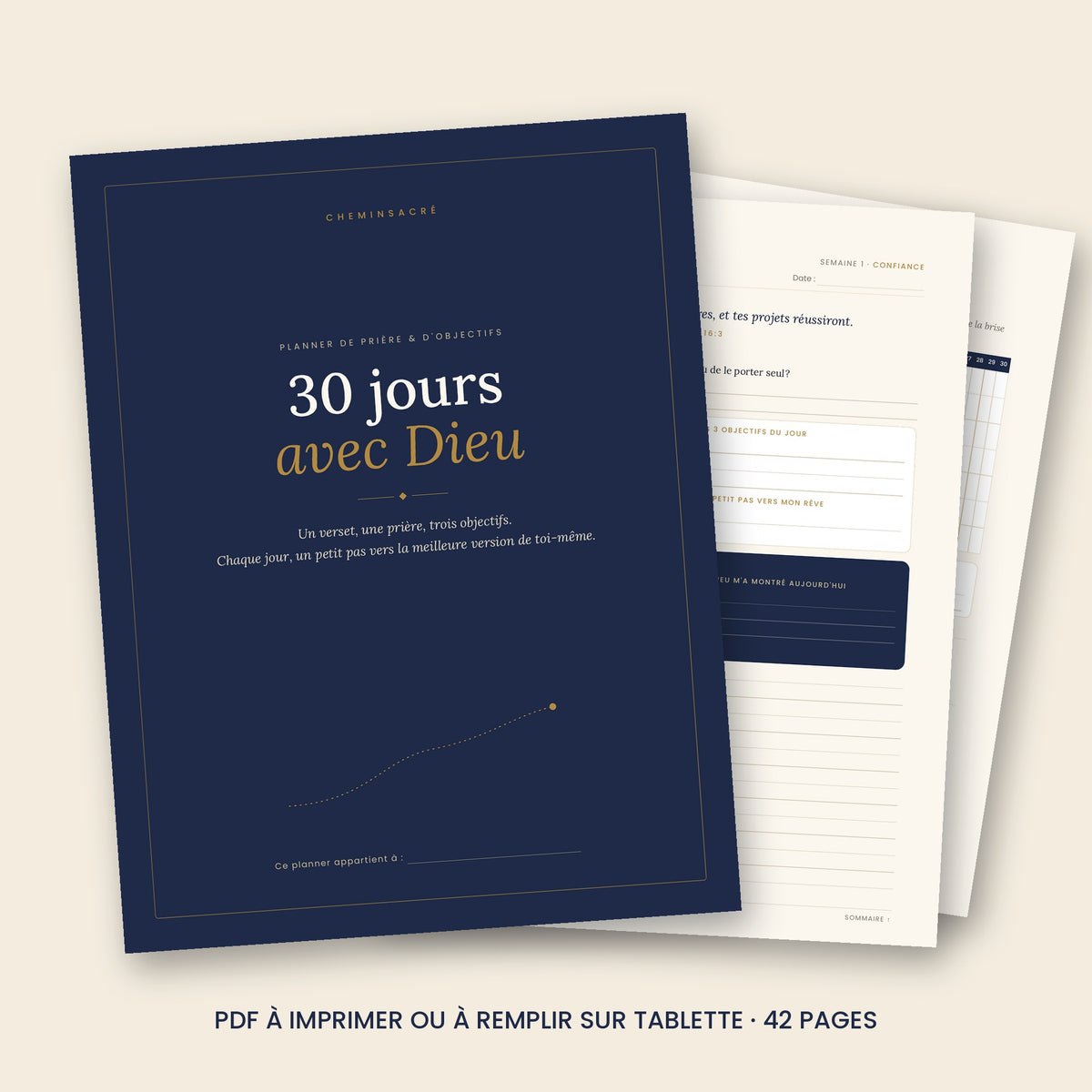 30 jours avec Dieu – Planner de prière et d'objectifs (PDF)